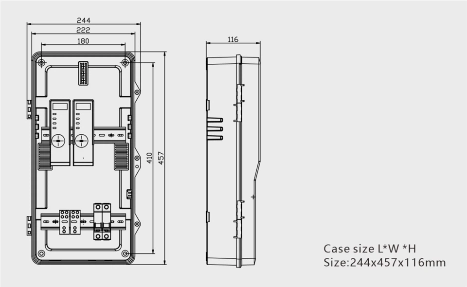 ZTY-WM-PXD1-G Single-phase Two Position Metering Box